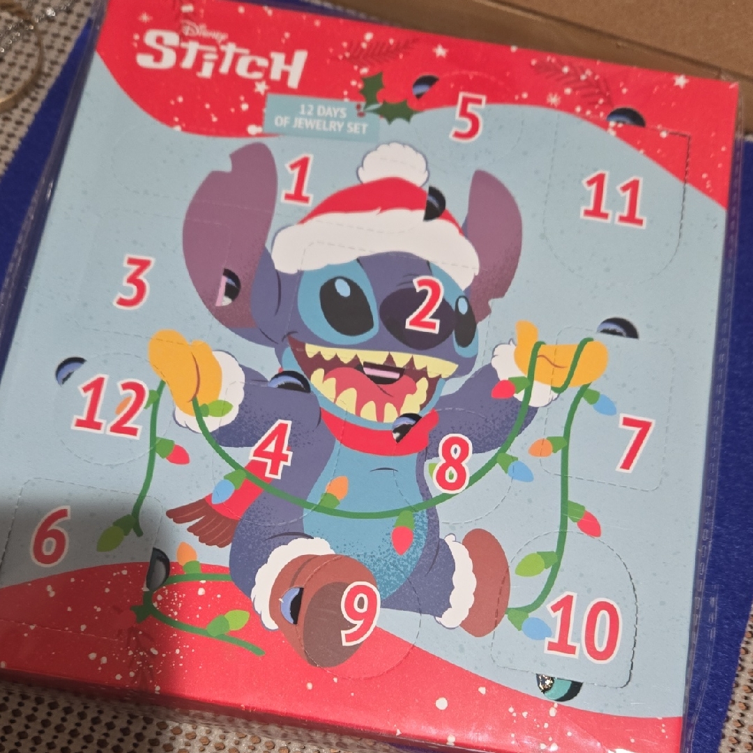 Disney Stitch Holiday Jewelry Set With Red And Blue Accents